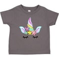 thumbnail image 3 of Inktastic Unicorn Face Girls Toddler T-Shirt, 3 of 5