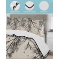 thumbnail image 4 of Quilts Twin-XL Size Bedding Set, Beige Black Branches Lightweight Quilted Comforter, Botanical Dead Tree Birds Soft Reversible Bedspread Coverlet with Pillow Covers for All Season, 68" x 98", 4 of 7