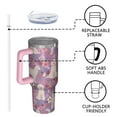 thumbnail image 4 of OBREWU Goldendoodle Dog and Flower Floral Tumbler with Handle and Lid,Goldendoodle Dog and Flower Floral 40oz Double Wall Vacuum Insulated Tumbler,Cups Gift for Women and Men, 4 of 7