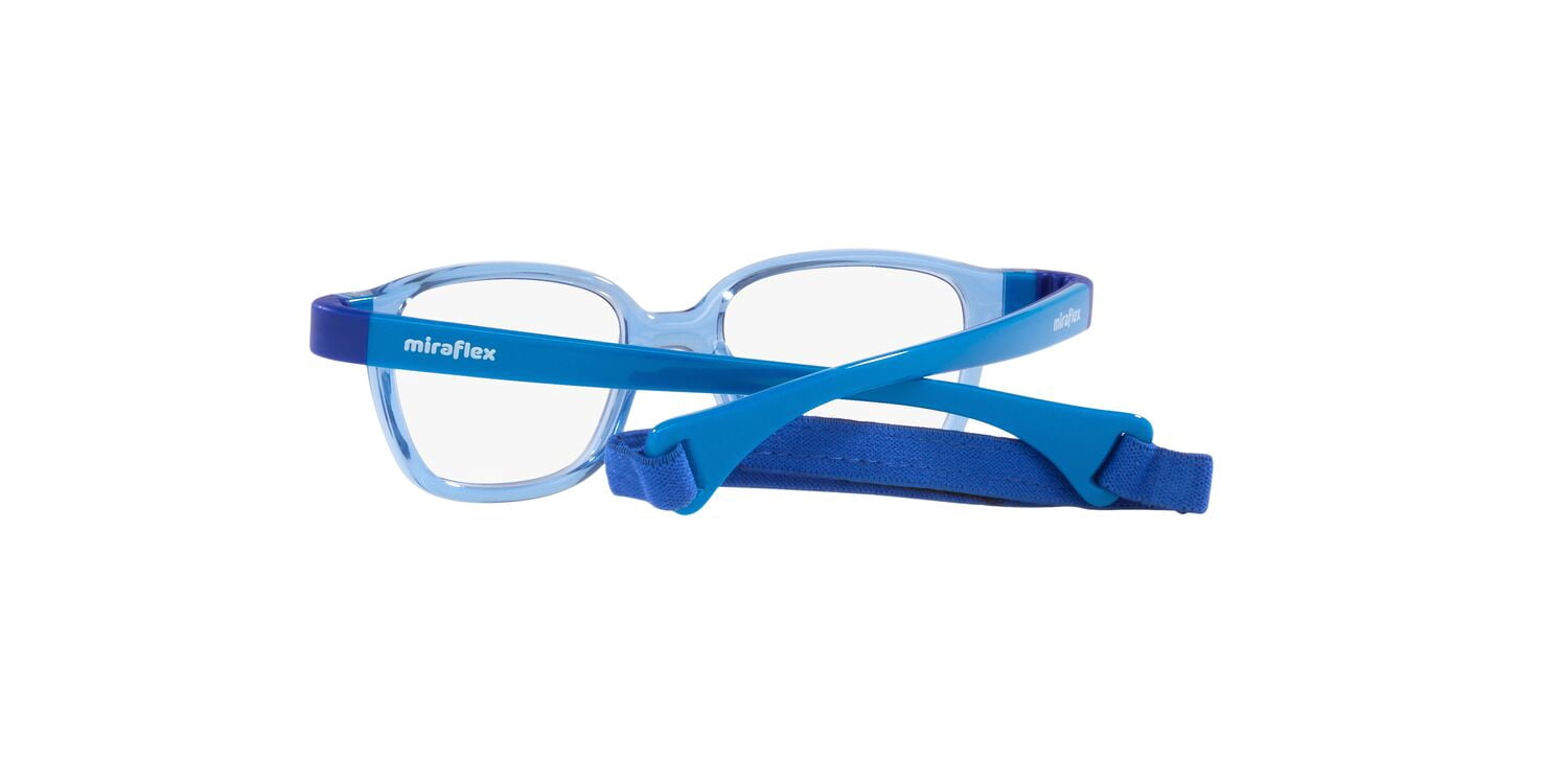 Miraflex Youth Eyeglasses 0MF4002 Flexible & Safe with Case & Headband, Light Blue, 42mm