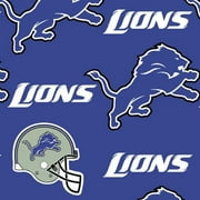 NFL Detroit Lions Polyester Fleece 30" Fabric, per Yard