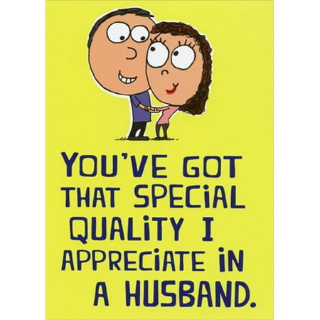Recycled Paper Greetings Special Quality: Couple Hugging Funny / Humorous Father's Day Card for Husband
