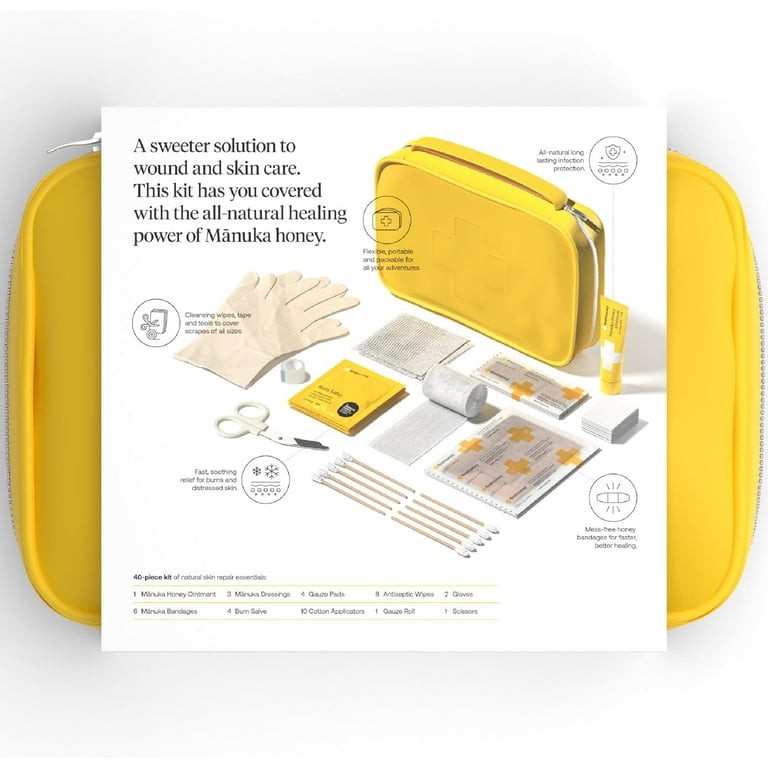 First Honey Natural First Aid Kit Supplies, Manuka Honey Bandages