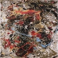 thumbnail image 1 of Ahgly Company Indoor Square Mid-Century Modern Red Oriental Area Rugs, 4' Square, 1 of 6