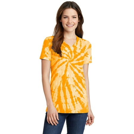 - Port & Company Ladies Tie-Dye V-Neck Tee