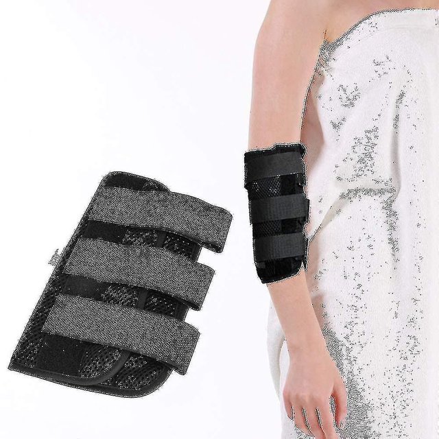 Férula para el codo para el síndrome del túnel cubital: férula para tratar el dolor por atrapamiento del nervio cubital, prevención de hiperextensión del codo e inmovilización del brazo poso