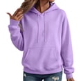 thumbnail image 2 of Women's Fleece Lined Pullover Hoodie Long Sleeve Oversized Winter Hooded Sweatshirt XL, 2 of 5