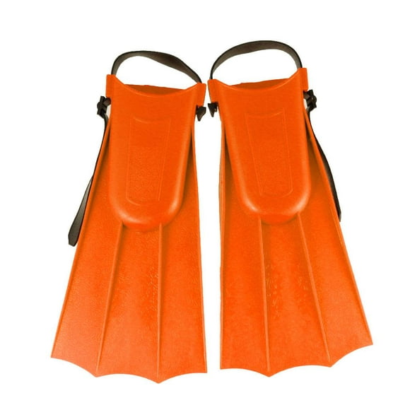 Adjustable Swim Flippers Swimming Diving Learning Tool Orange Medium L