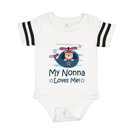 

Inktastic My Nonna Loves Me Grandson Bear Gift Baby Boy Bodysuit
