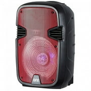 QFX PBX-1205-RD Rechargeable 12" Party Speaker with Stand and Microphone - Red