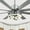 Chrome, variant on Chords Attic 72" 8-Blade DIY Shape Reversible Ceiling Fan with LED lights and Remote Control, 6-Speed, Timer Setting Quiet DC Motor for Large Room