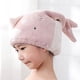 thumbnail image 1 of Toalla para secar el cabello para niñas, para baño, spa, piscina, gorro de microfibra suave para cabello rizado y mojado (rosa), 1 of 4