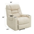 thumbnail image 2 of Elegant Leather Motion Recliner With Lift, Heat & Massage Fashionable Power Lift Option, 2 of 5
