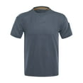thumbnail image 2 of Mens Short Sleeve Utility T-Shirts with Hook and Loop Patch Pique Mesh Quick Dry Outdoor Workout Shirts Breathable Crewneck Athletic Tops for Hiking Camping, 2 of 10