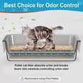 thumbnail image 3 of Caja de arena tamizadora de acero inoxidable, caja de arena para gatos para pellets de pino de madera, sistema de bandeja de arena de tamiz XL, control de olor, fácil de limpiar, con revestimientos de, 3 of 6