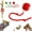 Red, variant on Rolie Pets, Rolie Pet Toyheicos Interactive Dog Ball, Smart Interactive Pet Toy Ball, Celery Pets Cat Toy Ball, Rechargeable Smart Pet Interactive Automatic Rolling Ball Toy (1P*C)