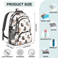 thumbnail image 5 of Dachshund and Rose White Pattern Cute School Backpack Bag with Padded Back and Adjustable Shoulder Straps 16.9 X 12.6 X 5.9 Inches, 5 of 5