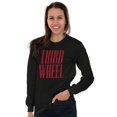 thumbnail image 4 of Third Wheel Funny Sarcastic Dating Plus Size Long Sleeve Graphic Tee Shirt Brisco Brands 2X, 4 of 5