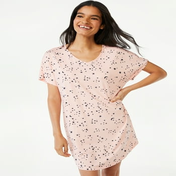 Joyspun Women's Star Print  Shirt, Sizes up to 3X