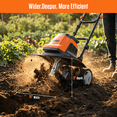 thumbnail image 4 of AIVOLT 19 Inch 15 Amp Corded Electric Garden Tiller and Cultivator,Rototiller with Adjustable Wheels,for Lawn Yard Gardening Soil Cultivation, 4 of 8