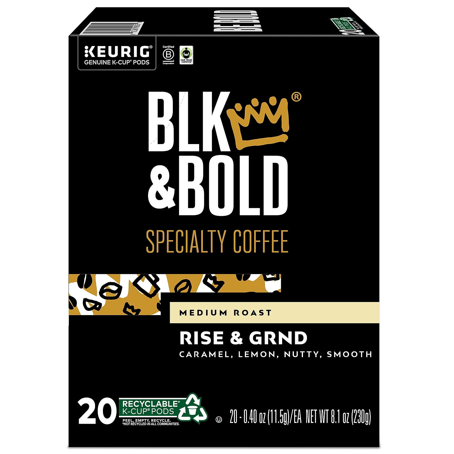 Rise & GRND Medium Roast - Keurig K-Cup Coffee Pods 20ct
