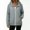 #Gray, variant on DPTALR Women's Striped Lined Hooded Water Resistant Windbreaker Jacket,Black,Women's Plus Size L