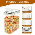thumbnail image 4 of GARITIN Cereal Container, Airtight Food Storage Containers, Plastic Cereal Storage Containers with Lids, Cereal Dispenser Keeper for Dry Food, Kitchen Pantry Organization Containers, 135 fl oz, 4 of 9