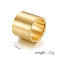 thumbnail image 4 of New 14K Yellow Gold Simple Rings For Women Men 19mm Wide Golden Color Party/Wedding Rings Fashion Jewelry, 4 of 7