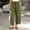Army Green, variant on Women Drawstring Waist Cropped Harem Pants Vertical Pleated Seams Loose Roomy Fit for Suburban Picnics And Backyard All Day Relaxation Army Green S