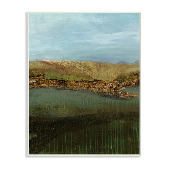 Stupell Industries Landscape Countryside Abstraction Blurred Earth Tones,13 x 19,Designed by Ruth Fromstein