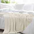 thumbnail image 2 of Unique Bargains Cotton Blanket Decorative Cable Knitted Throw Soft Knit Blanket, 2 of 10
