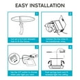 thumbnail image 7 of Luxrite 6 inch Ultra Thin Square LED Recessed Light, 5 Color Options, Dimmable, 12W, Wet Rated, 1000 Lumens, ETL Listed 4-Pack, 7 of 7