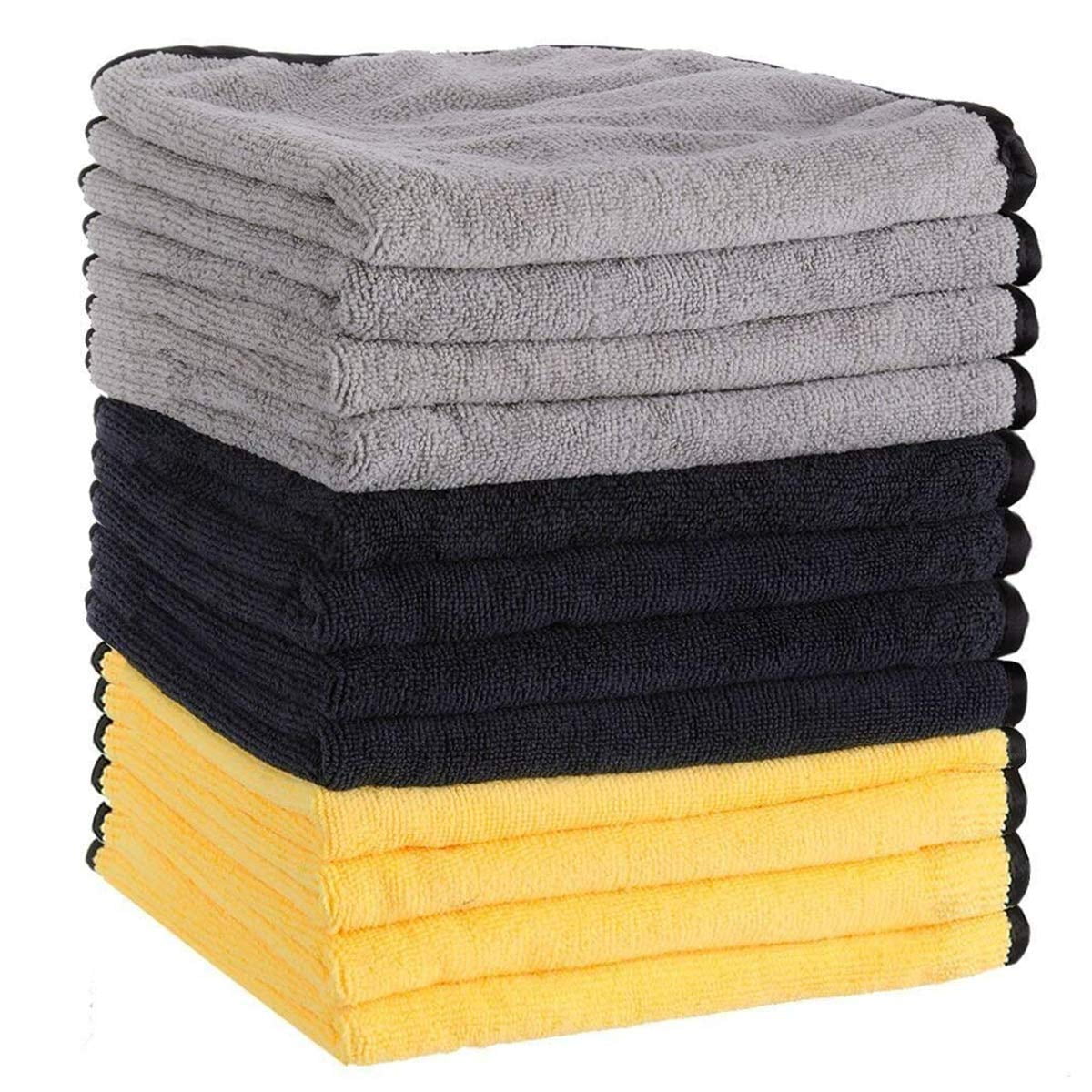 ULTRA MICROFIBER Towels 16"x12" 10 PACK Assorted colors 