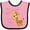 Pink and Black, variant on Inktastic My Meemaw Loves Me- Cute Giraffe Boys or Girls Baby Bib