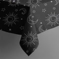 thumbnail image 5 of Black Purple Sun Moon Star Pattern Square Tablecloth,Waterproof Square Table Cover,Wipeable Spillproof Washable Table Cover for Home Kitchen Party Decor 52"x52"(132x132cm), 5 of 6