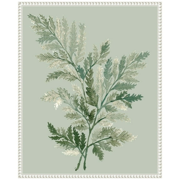 Amanti Art Tonal Green Ferns I Framed Canvas Wall Art Print