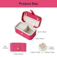 thumbnail image 5 of Casegrace Two-in-one Pearl Leather Jewelry Box Portable Rings Organizer for Women Girls Travel Earrings Display Case, 5 of 9