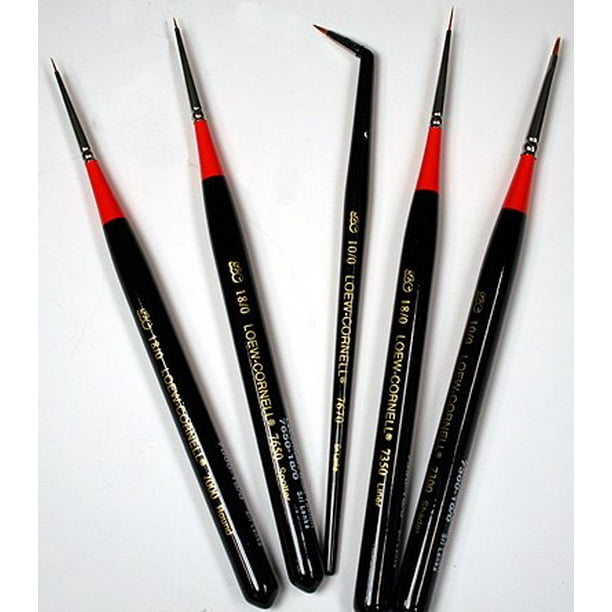 La Corneille Miniature Micro Detail Paint Brush 5 Piece Set By Loew