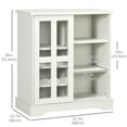 thumbnail image 3 of HOMCOM Buffet de Rangement avec Porte Coulissante en Verre, 3 of 10
