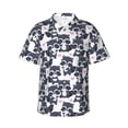 thumbnail image 2 of Goofa Cartoon Raccoon Hawaiian Shirt for Men, Unisex Summer Beach Casual Short Sleeve Button Down Shirts,Aloha Tropical Floral print shirt-X-Large, 2 of 9