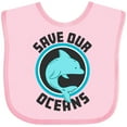 thumbnail image 3 of Inktastic Save our Oceans with Dolphin Boys or Girls Baby Bib, 3 of 4