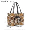 thumbnail image 7 of Pzuqiu Owl Flower Large Capacity Quilted Tote Bag for Women, Lightweight Casual Grey Puffer Shoulder Handbag for Work, Shopping, Travel, College, Daily Use, 7 of 7