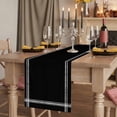 thumbnail image 2 of Pure Black Table Runner 70 Inches Long, Simple Solid Color Cotton Linen Table Runners Dresser Scarves, Decorative Fabric Tabletop Scarf Furniture Cover for Home Dinner Party 13"x70", 2 of 9