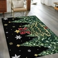 thumbnail image 2 of Black Christmas Area Rugs 3'x5', Washable Small Throw Rugs for Living Room Bedroom, Snowflake Xmas Christmas Tree Indoor Outdoor Rug Non-Slip Low Pile Carpet Runner Reversible Floor Mats, 2 of 8