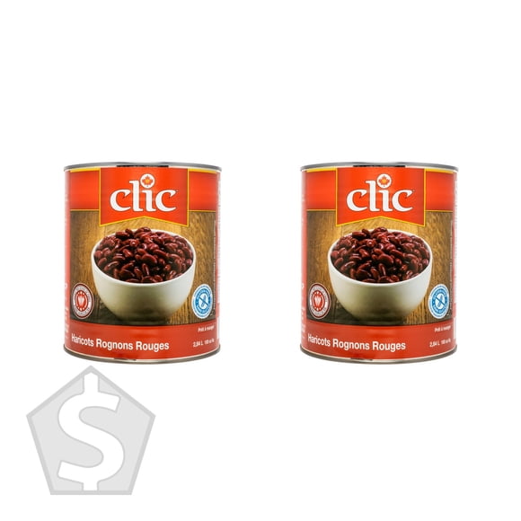 Clic Canned Red Kidney Beans, 2.84 L - Pack of 2