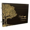 thumbnail image 1 of Handmade Wooden Photo Album Book Personalized Wood Engraved Wedding Tree Guest Book, 1 of 5