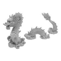 Dragon Statue Ornaments Oriental Aquarium Figurine Monkey Statues Office Grey
