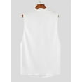 thumbnail image 4 of INCERUN Men's Sleeveless Loose Vest Cowl Neck Low-cut Summer T-shirts, 4 of 9