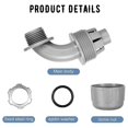 thumbnail image 3 of Liquid Tight Connector 1/2 Inch Flexible Non-metallic Electrical Conduit Connector Fitting 90 Degree (24 Pieces), 3 of 5