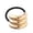 Gold, variant on 3 Layers Curved Metal Ponytail Cuff Hair Tie for Women, Glossy Alloy Decor Elastic Ponytail Holder, Minimalist Elegant Hair Band for Low Ponytail Daily Office Wedding Hairstyle,Gold